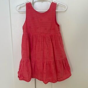 Cat & Jack coral embroidered coral dress size 2T